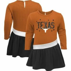 Deals 🎁 Outerstuff 👧 Girls Preschool Texas Orange Texas Longhorns Heart To Heart French Terry 👗 Dress 😀