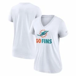 Promo π€© Women's Nike White Miami Dolphins Hometown Collection Tri-Blend V-Neck T-Shirt π