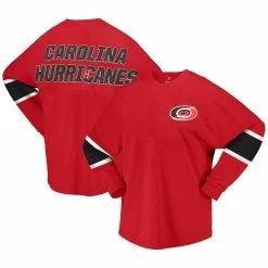 Best deal 👍 Women's Fanatics Branded Red Carolina Hurricanes Jersey Long Sleeve T-Shirt ⌛