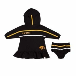 Budget π Girls Infant Colosseum Black Iowa Hawkeyes Winifred Hoodie π Dress & Bloomer Set π₯°