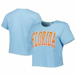 Discount ✨ Women's ZooZatz Light Blue Florida Gators Core Fashion Cropped T-Shirt 😍