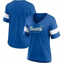 Top 10 π Women's Fanatics Branded Heathered Royal Seattle Seahawks Give It All Half-Sleeve V-Neck T-Shirt β¨