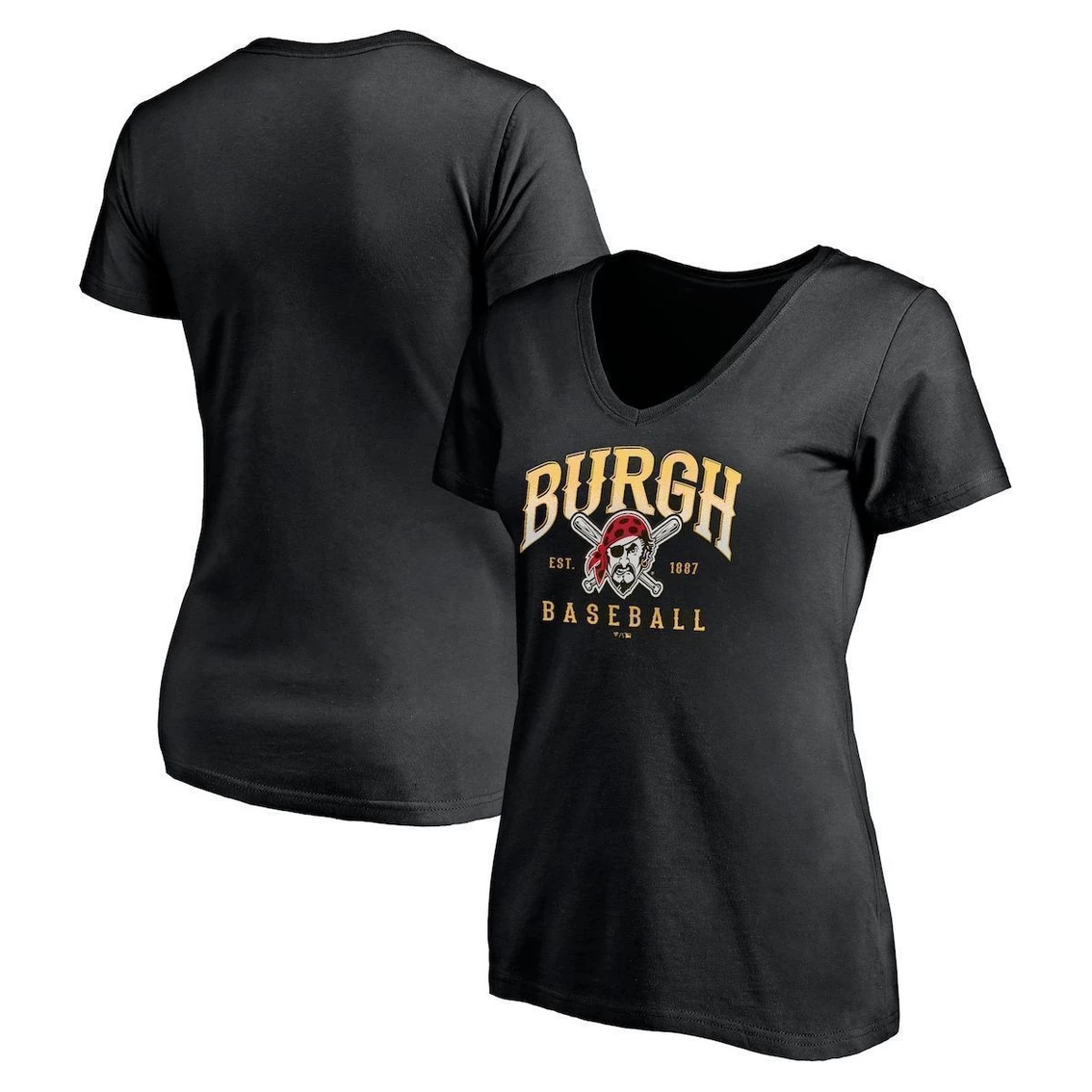 Flash Sale π Women's Fanatics Branded Black Pittsburgh Pirates Hometown V-Neck T-Shirt βοΈ - Image 2