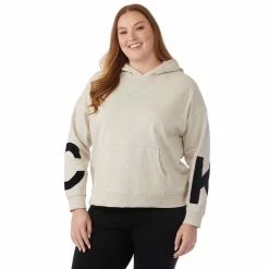 Best deal 🥰 Calvin Klein Performance Plus Size Flocking Graphic Blouson Sleeve Pullover Hoodie ⌛