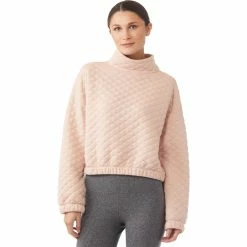 Deals 👍 Calvin Klein Performance Mock Neck Elastic Hem Pullover Top 🥰