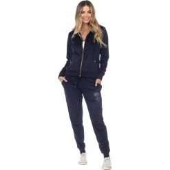 Cheapest ❤️ White Mark Rhinestone Velour Tracksuit 2 Pc. Set 🎁