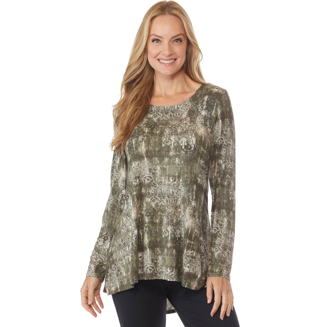 Coupon π Passports Printed Knit Tunic Top π―