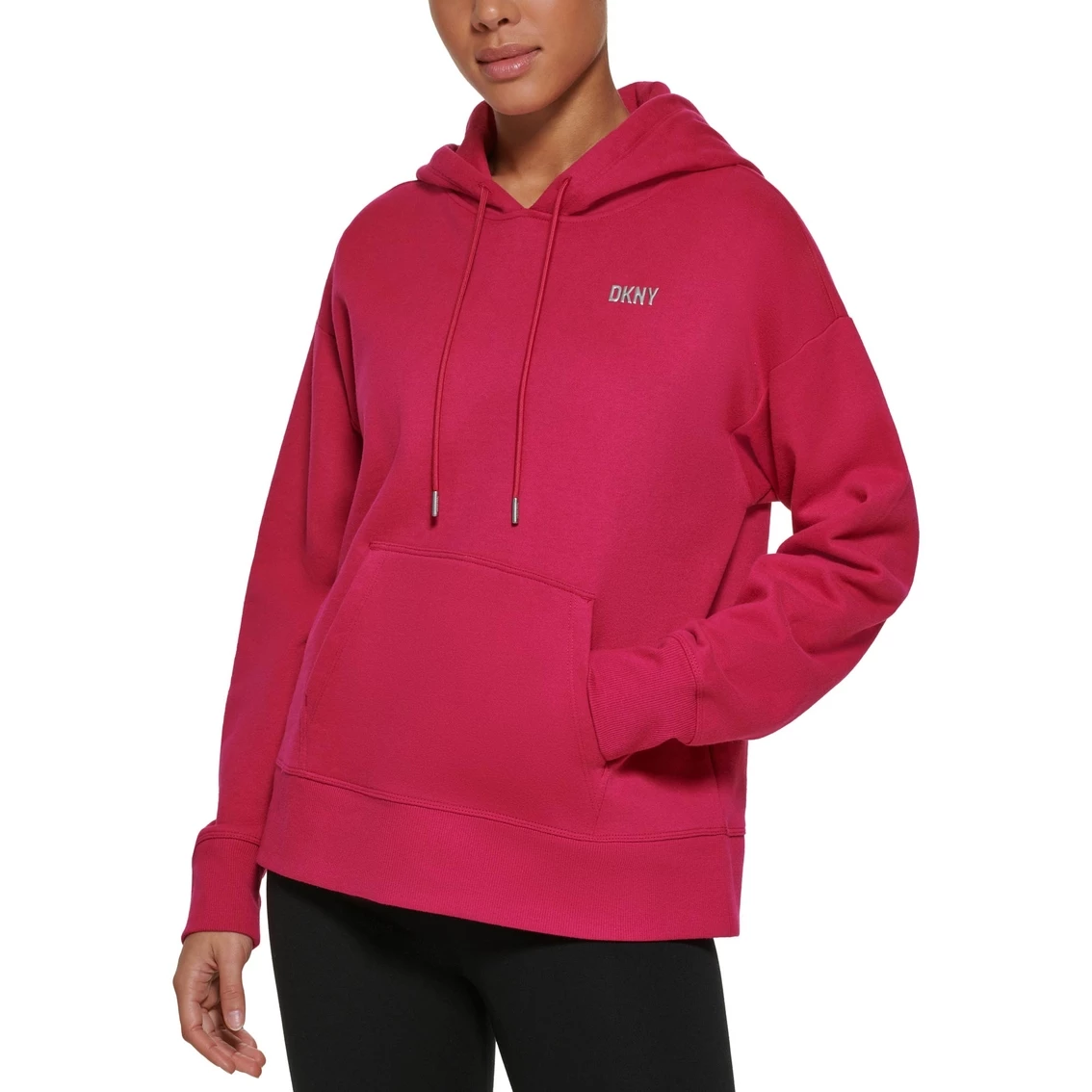Cheap 𧨠DKNY Sport Metallic Logo Kangaroo Pocket Hoodie ⨠- Image 3