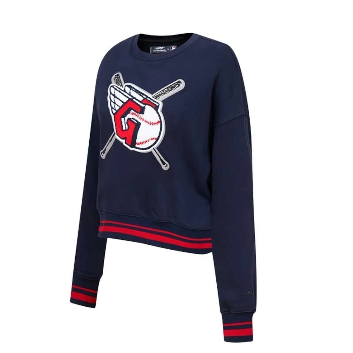 New π― Women's Pro Standard Navy Cleveland Guardians Mash Up Pullover Sweatshirt β - Image 3