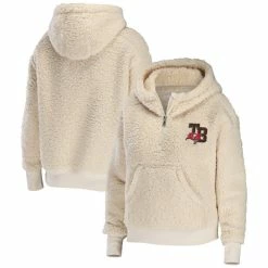 Top 10 🛒 Women's WEAR By Erin Andrews Cream Tampa Bay Buccaneers Sherpa Half-Zip Hoodie 🥰