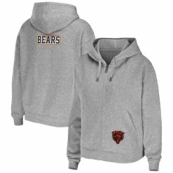 Flash Sale 🥰 Women's WEAR By Erin Andrews Heathered Gray Chicago Bears Team Full-Zip Hoodie 🔥
