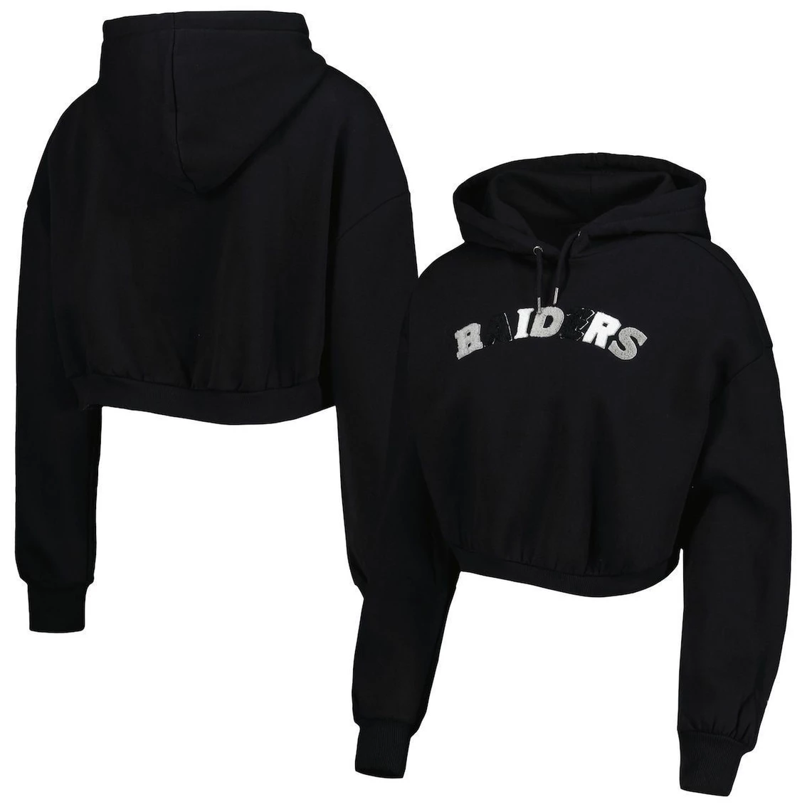 Wholesale π Women's The Wild Collective Black Las Vegas Raiders Cropped Pullover Hoodie β¨ - Image 2