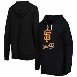 Promo 🔔 Women's Touch Black San Francisco Giants Pre-Game Raglan Pullover Hoodie 🤩