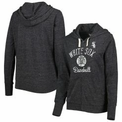 Cheapest 💯 Women's Touch Black Chicago White Sox Training Camp Tri-Blend Full-Zip Hoodie 🌟