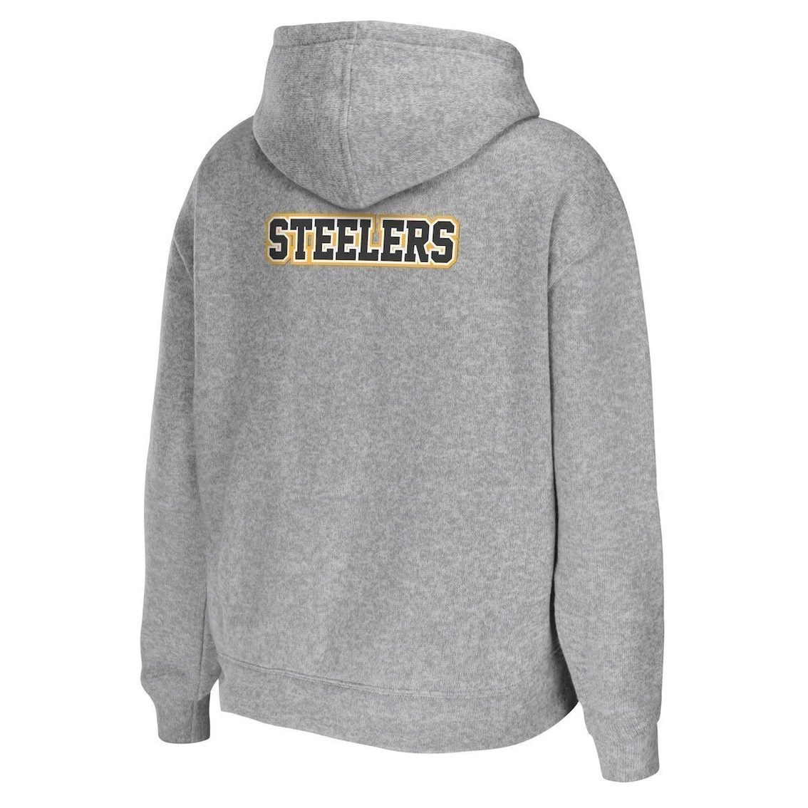Cheap β Women's WEAR By Erin Andrews Heathered Gray Pittsburgh Steelers Team Full-Zip Hoodie βοΈ - Image 4