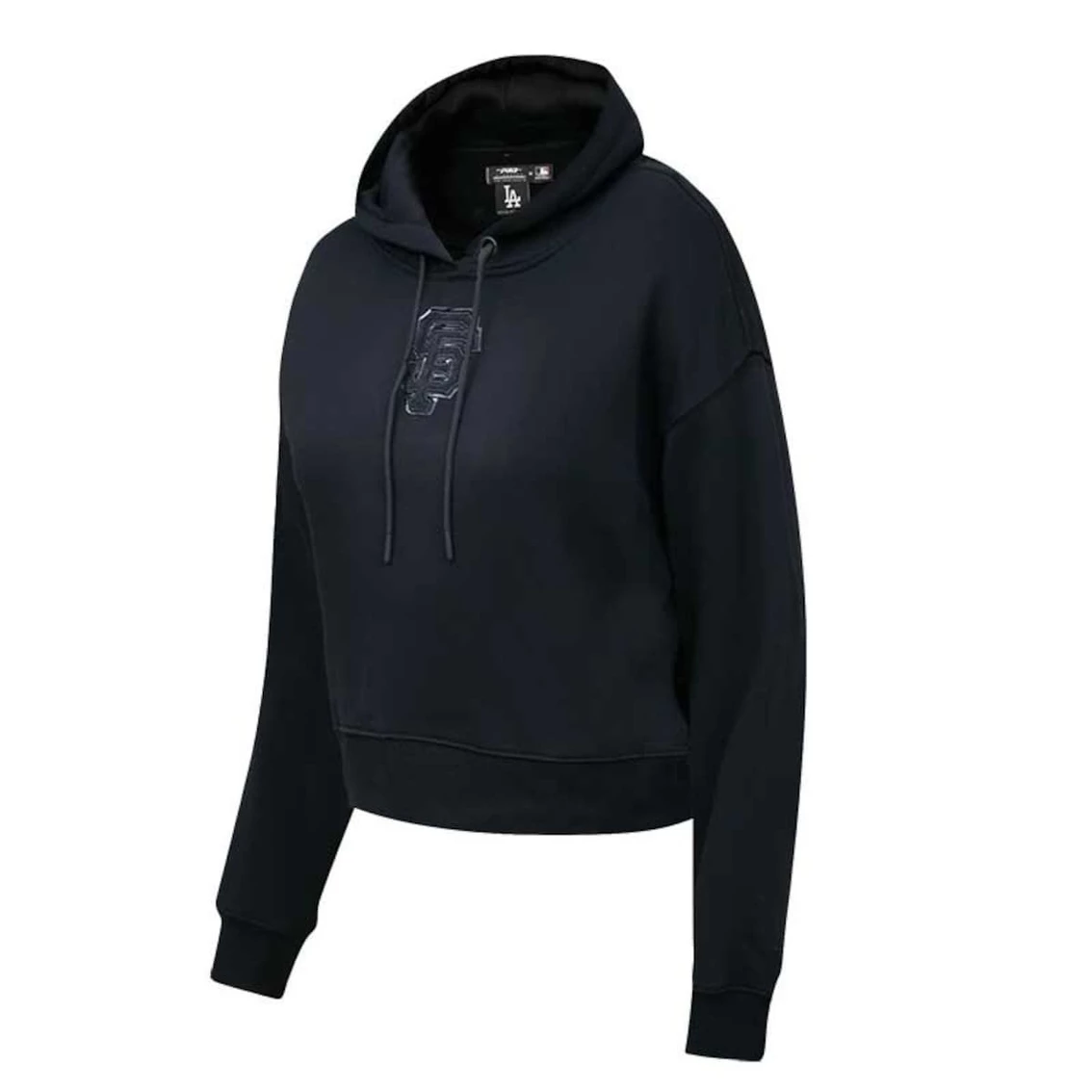 Best deal 𧨠Women's Pro Standard San Francisco Giants Triple Black Cropped Pullover Hoodie π - Image 3