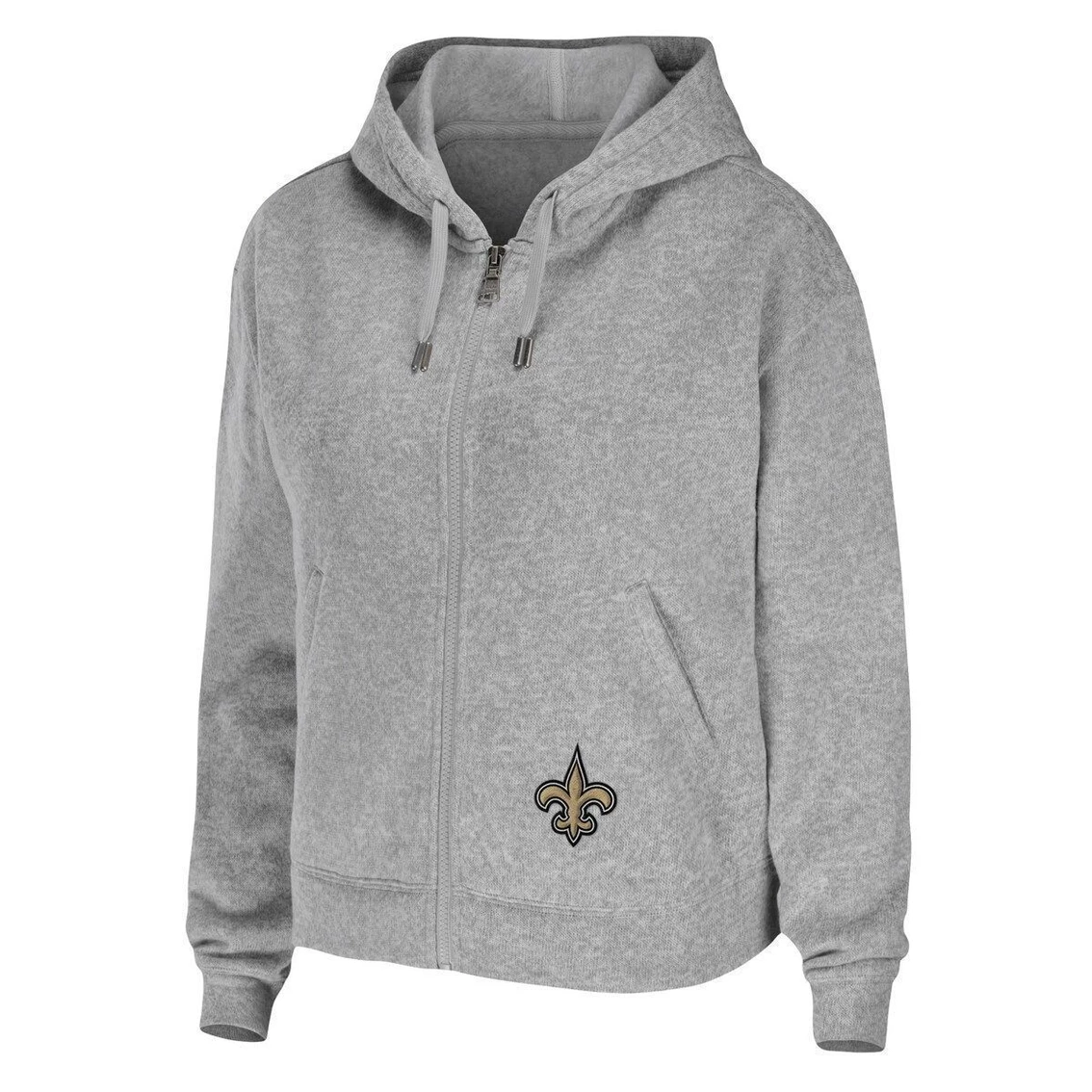 Flash Sale βοΈ Women's WEAR By Erin Andrews Heathered Gray New Orleans Saints Team Full-Zip Hoodie π€© - Image 3