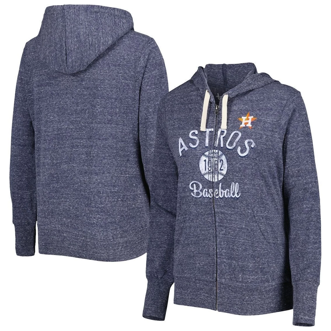 Wholesale β Women's Touch Heathered Navy Houston Astros Training Camp Tri-Blend Full-Zip Hoodie π - Image 2