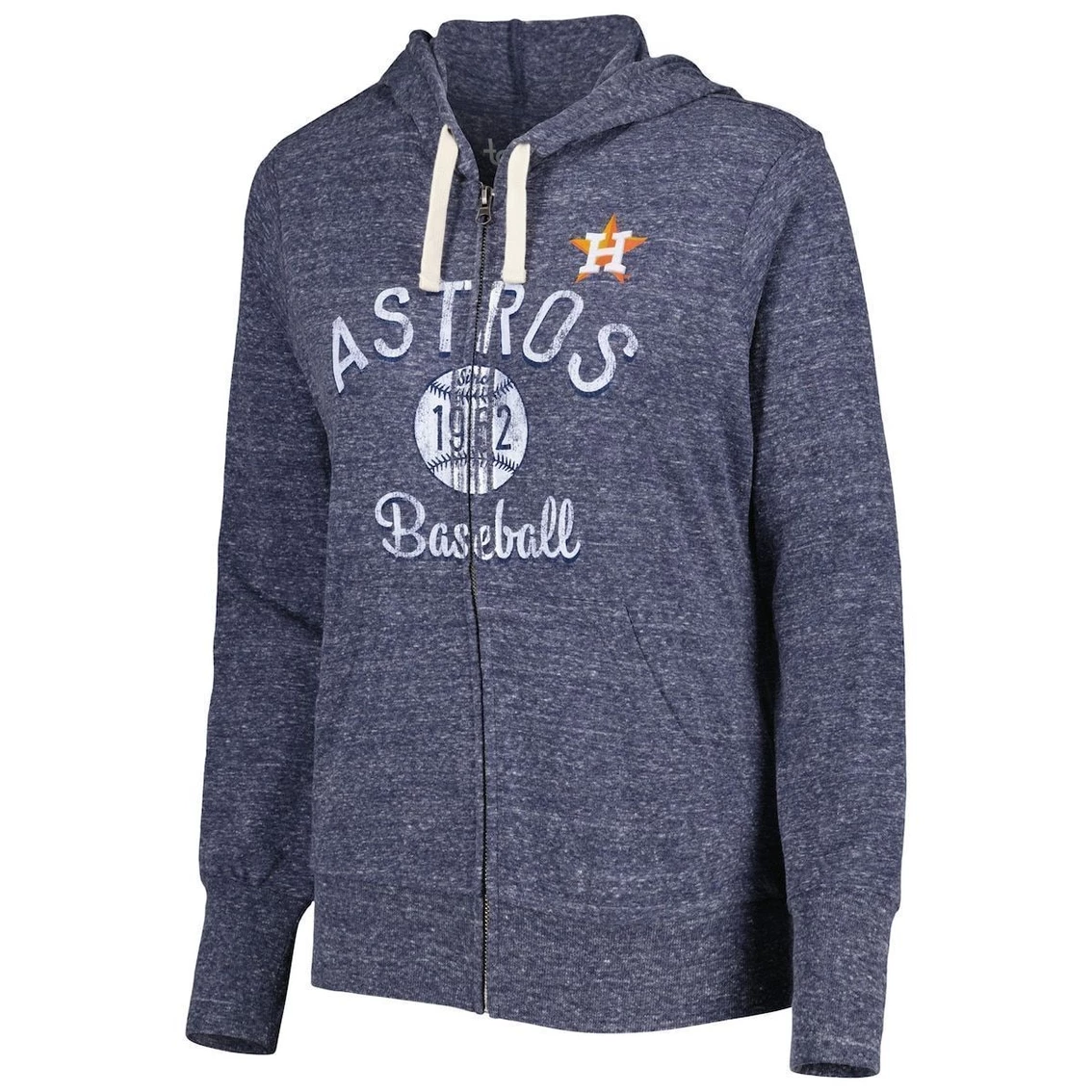 Wholesale β Women's Touch Heathered Navy Houston Astros Training Camp Tri-Blend Full-Zip Hoodie π - Image 3