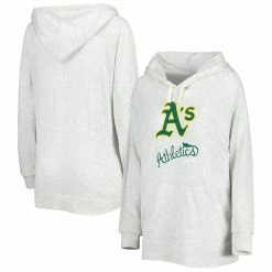 Deals ✨ Women's Touch Heather Gray Oakland Athletics Pre-Game Raglan Pullover Hoodie 🎉