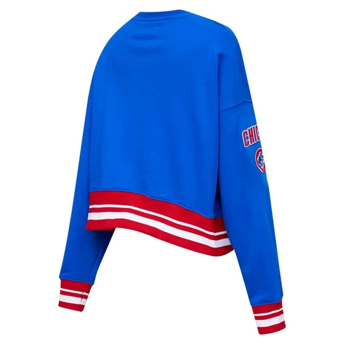 Hot Sale π€© Women's Pro Standard Royal Chicago Cubs Mash Up Pullover Sweatshirt π - Image 4