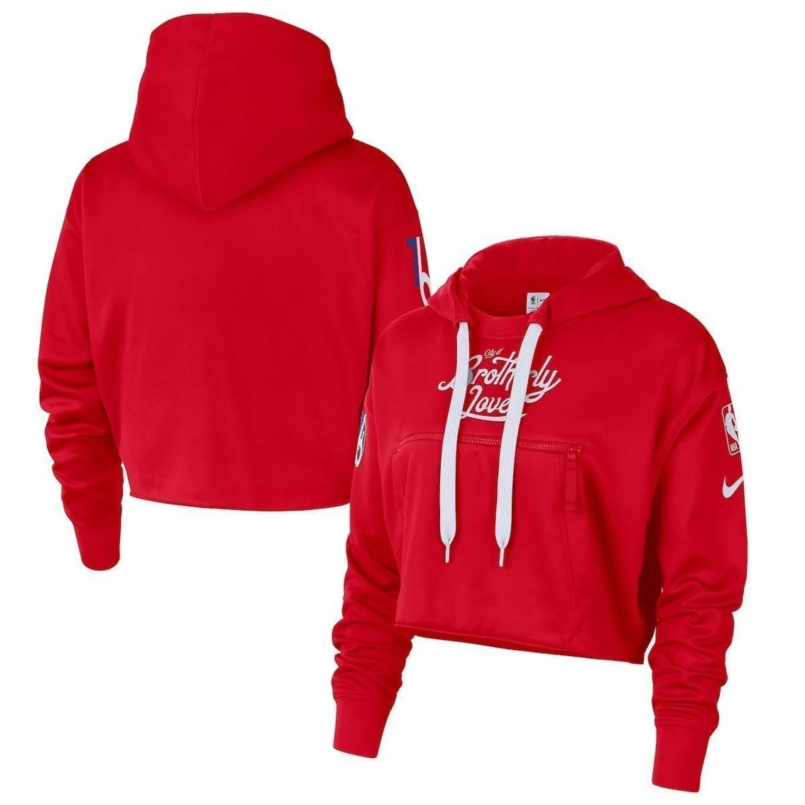 Brand new β Women's Nike Red Philadelphia 76ers 2022/23 City Edition Courtside Pullover Hoodie π₯