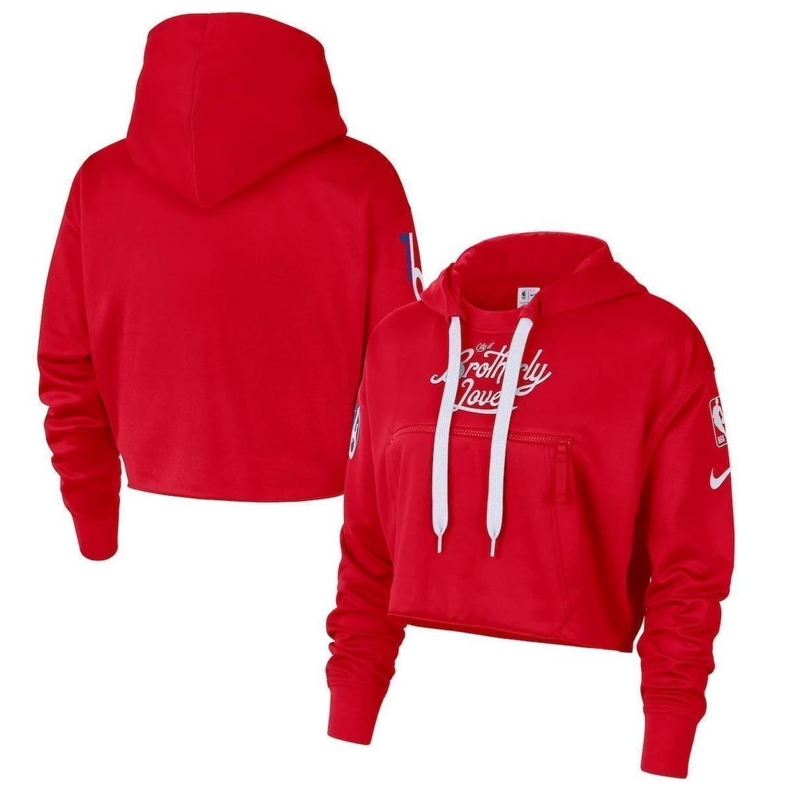 Brand new β Women's Nike Red Philadelphia 76ers 2022/23 City Edition Courtside Pullover Hoodie π₯ - Image 2