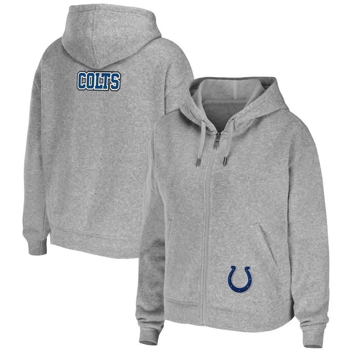 Flash Sale π Women's WEAR By Erin Andrews Heathered Gray Indianapolis Colts Team Full-Zip Hoodie π - Image 2