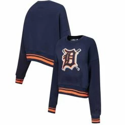 Top 10 π Women's Pro Standard Navy Detroit Tigers Mash Up Pullover Sweatshirt π₯