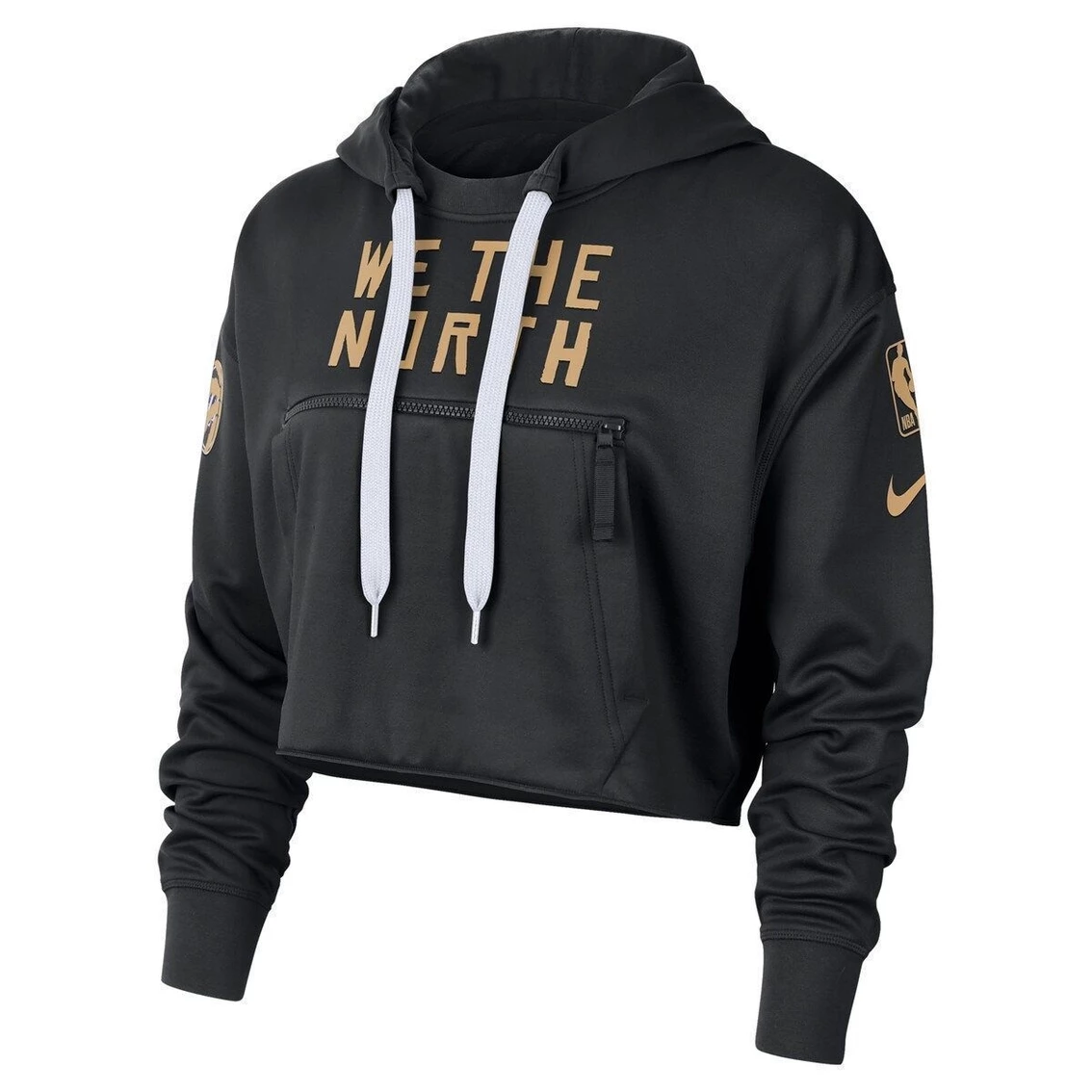 Wholesale β¨ Women's Nike Black Toronto Raptors 2022/23 City Edition Courtside Pullover Hoodie βοΈ - Image 3