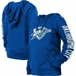 Best Sale β Women's New Era Blue Oklahoma City Thunder 2022/23 City Edition Pullover Hoodie β€οΈ