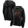 Wholesale 🌟 Women's Fanatics Branded Black Chicago Blackhawks Heritage Salvation Waffle Pullover Hoodie 🧨
