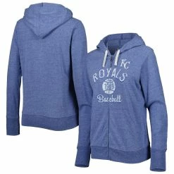 Deals 🔥 Women's Touch Royal Kansas City Royals Training Camp Tri-Blend Full-Zip Hoodie ⌛