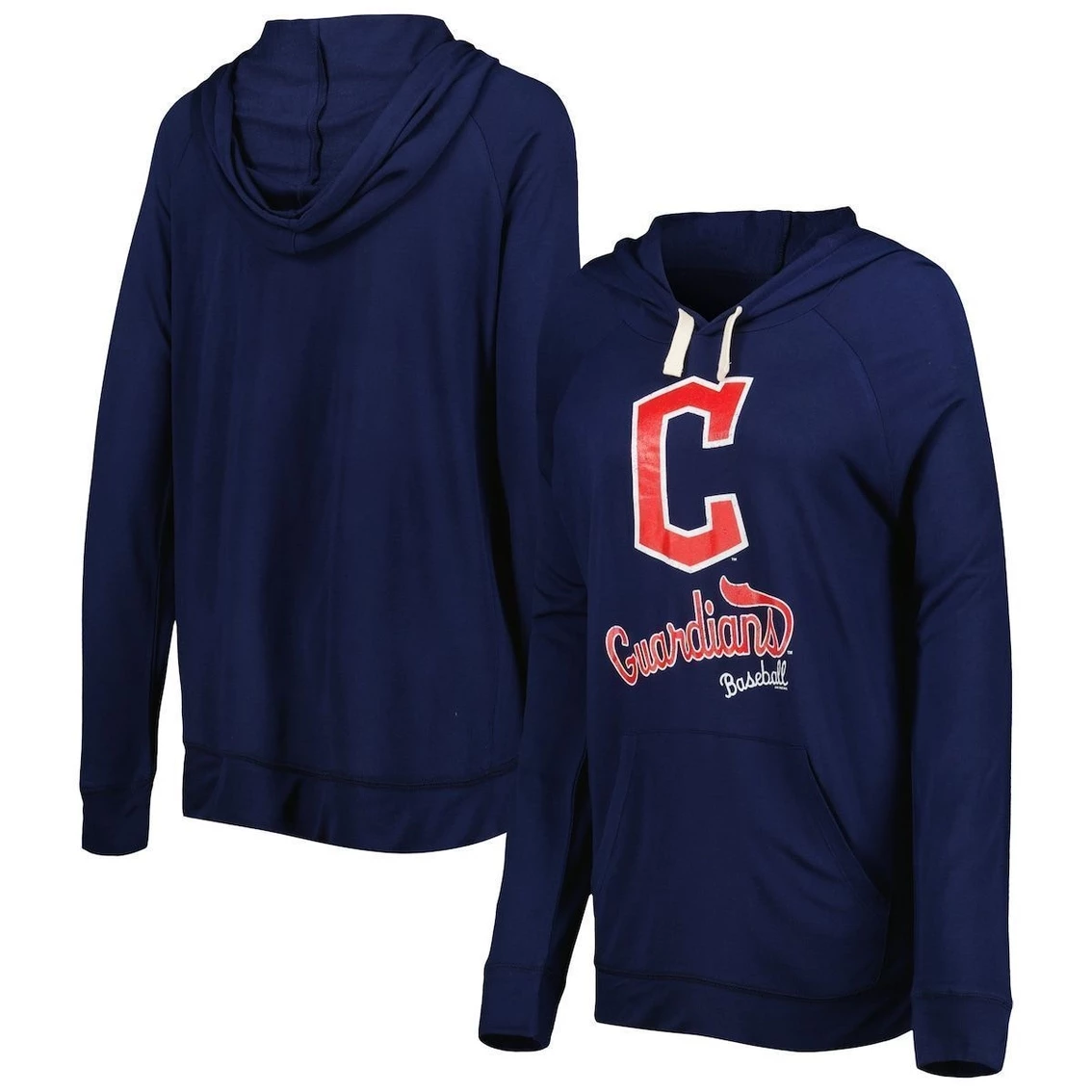 Best reviews of π₯° Women's Touch Navy Cleveland Guardians Pre-Game Raglan Pullover Hoodie π - Image 2