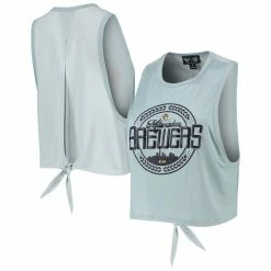 New 🌟 Women's The Wild Collective Light Blue Milwaukee Brewers Open Back Twist-Tie Tank Top 😍