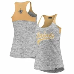Brand new 🎁 Women's New Era Gold/Black New Orleans Saints Space Dye Racerback Tank Top 🤩