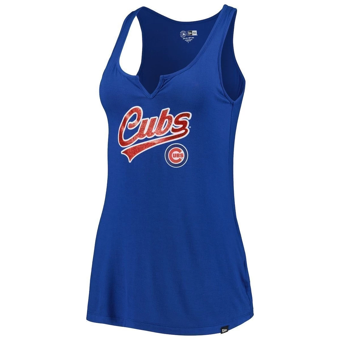 Flash Sale ❤️ Women's New Era Royal Chicago Cubs Notch Neck Tank Top ✔️ - Image 3