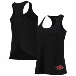 Budget π Boxercraft π© Women's Black Arkansas Razorbacks Charm 2.0 Scoop Neck Open Back Racerback Tank Top π