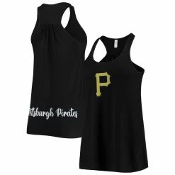 Buy ✔️ Women's Soft As A Grape Black Pittsburgh Pirates Front & Back Tank Top 😍
