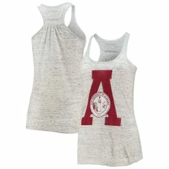 Discount 🎁 Women's Homefield Ash Alabama Crimson Tide Vintage Racerback Tank Top ⭐