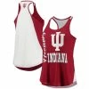 Budget 🔥 Women's Colosseum Crimson/White Indiana Hoosiers George Glass 2-Hit Scoop Neck Racerback Tank Top ❤️