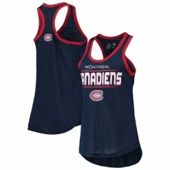 Hot Sale ⭐ Women's G-III Sports By Carl Banks Navy Montreal Canadiens Showdown Slub Racerback Tank Top 🎁
