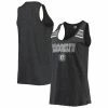 Promo 👍 Women's New Era Heathered Black Brooklyn Nets Scoop-Neck Racerback Tank Top 👏