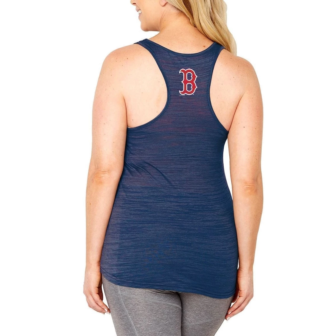 Discount π₯° Women's Soft As A Grape Navy Boston Red Sox Plus Size Swing For The Fences Racerback Tank Top β€οΈ - Image 3