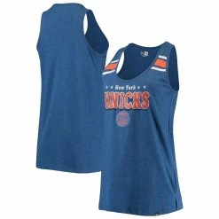 Budget π Women's New Era Blue New York Knicks Scoop-Neck Racerback Tank Top π₯