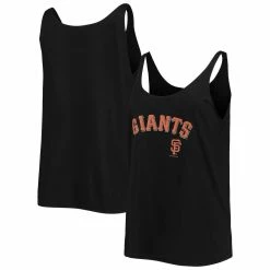 Cheapest 👍 Women's Soft As A Grape Black San Francisco Giants Slouchy Tank Top ⭐
