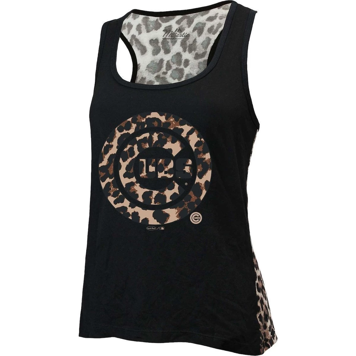 Top 10 β Women's Majestic Threads Black Chicago Cubs Leopard Tank Top π - Image 3