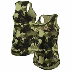 Cheap 💯 Women's New Era Green New York Yankees 2022 MLB Armed Forces Day Camo Racerback Tank Top 🔔