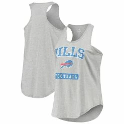 Deals 🔔 Profile 👩 Women's Buffalo Bills Heathered Gray Plus Size Team Racerback Tank Top ⌛