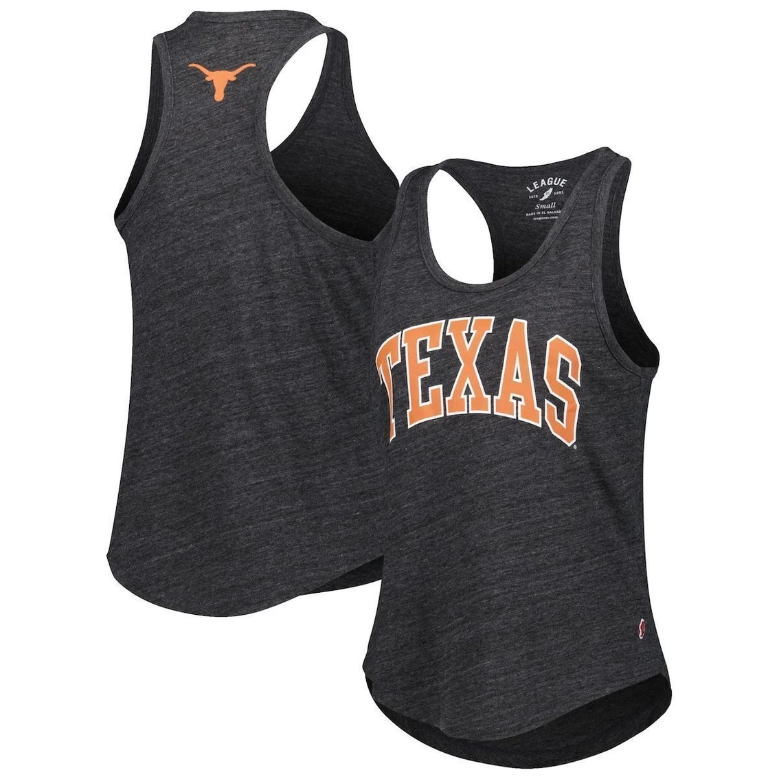 Coupon π Women's League Collegiate Wear Black Texas Longhorns Two-Hit Intramural Tri-Blend Scoop Neck Racerback Tank Top βοΈ